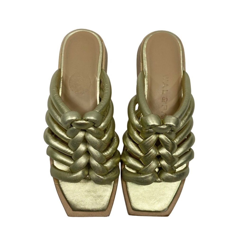 WAL & PAI IVAR Leather Puffer Square Toe Sandals 37